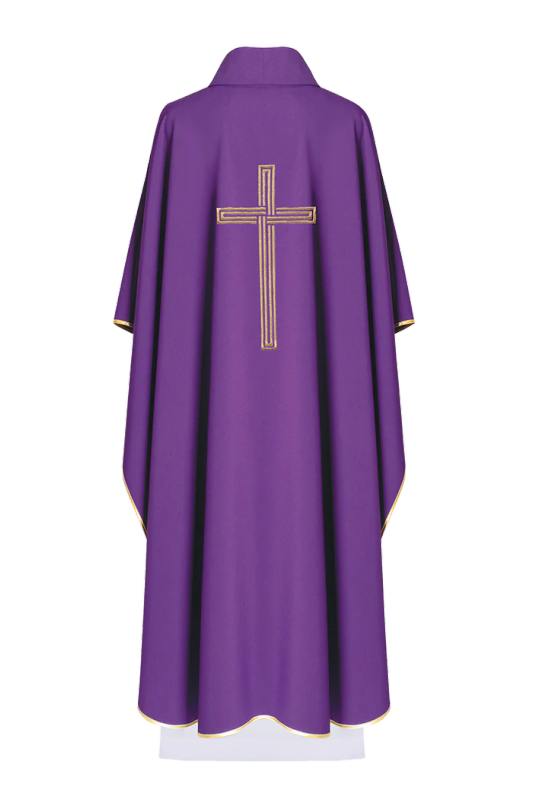 Haftina House Chasuble - Open Golden Cross Design