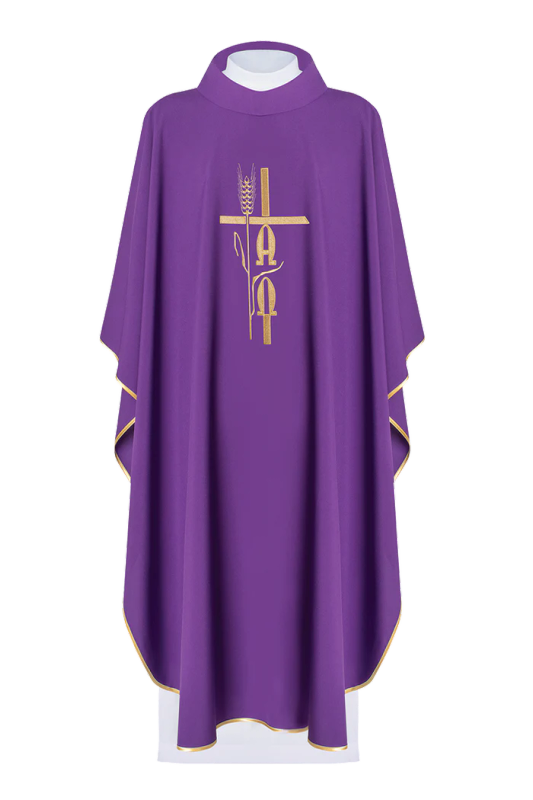 Haftina House - Alpha & Omega Chasuble in all Liturgical Colours