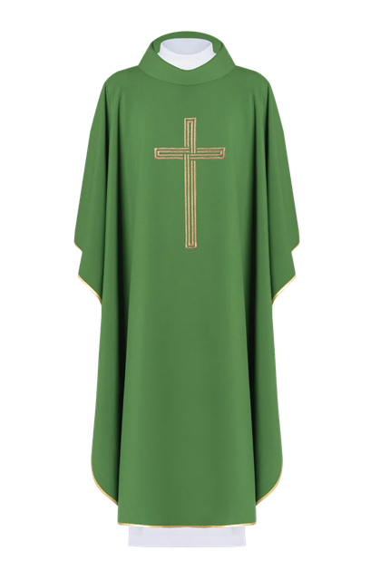 Haftina House Chasuble - Open Golden Cross Design