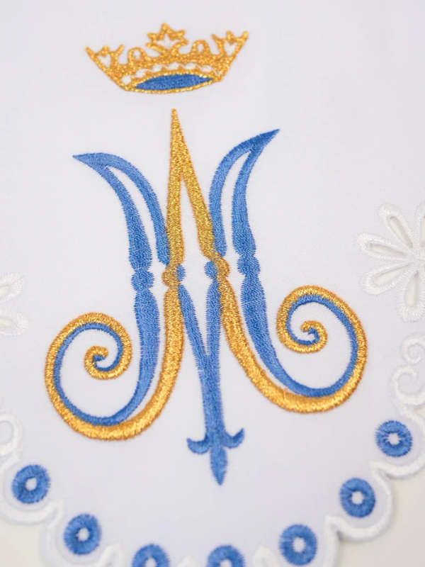 Haftina House Altar Cloth - Gold and Blue Marion Embroidery *2meters *150cm wide