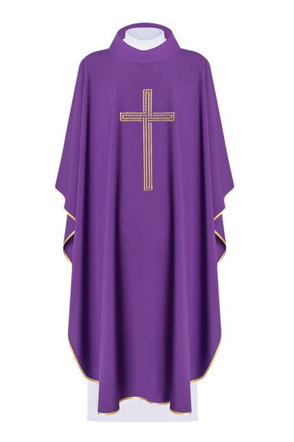 Haftina House Chasuble - Open Golden Cross Design