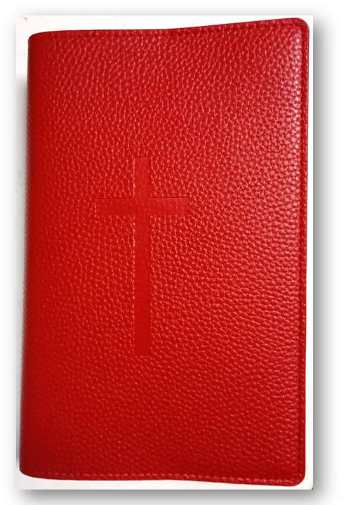 Daily & Sunday Missal Vegan Leather Cover - Black, Red & White