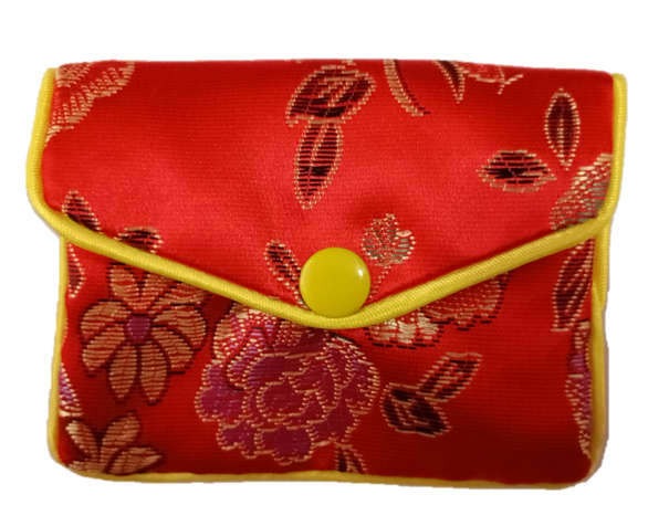 Colourful Satin Rosary Bag with Snap close