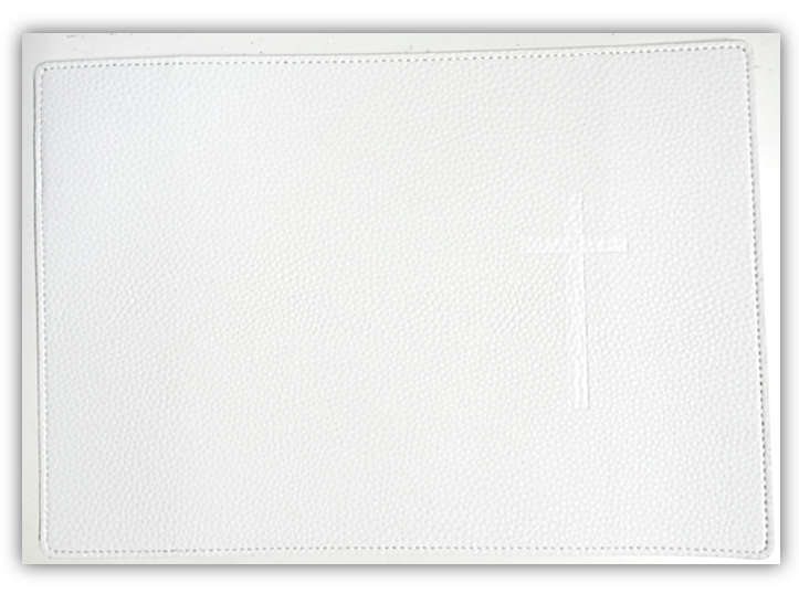 Daily & Sunday Missal Vegan Leather Cover - Black, Red & White