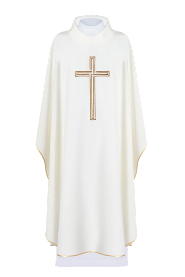 Haftina House Chasuble - Open Golden Cross Design