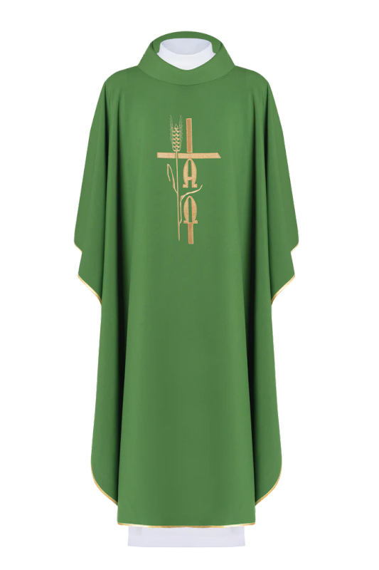 Haftina House - Alpha & Omega Chasuble in all Liturgical Colours