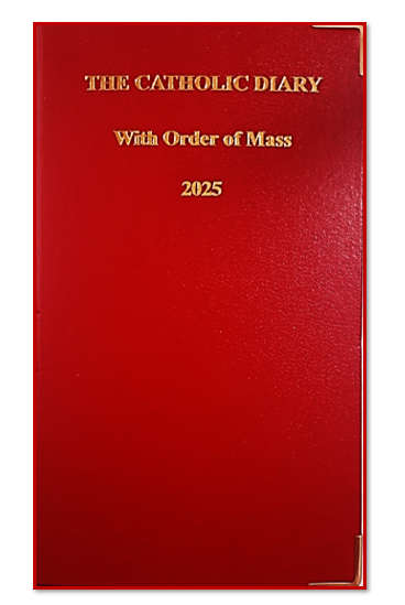 The Catholic Diary 2025 - With the Order of Mass - Red