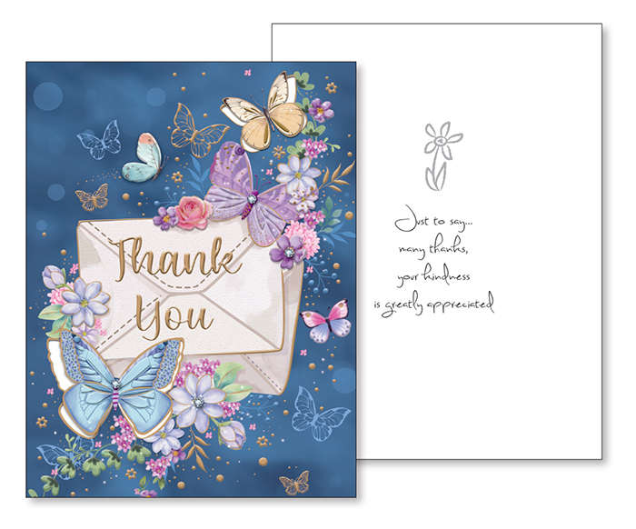 Thank You Greeting Card & Envelope