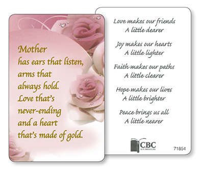 Mother - prayer card