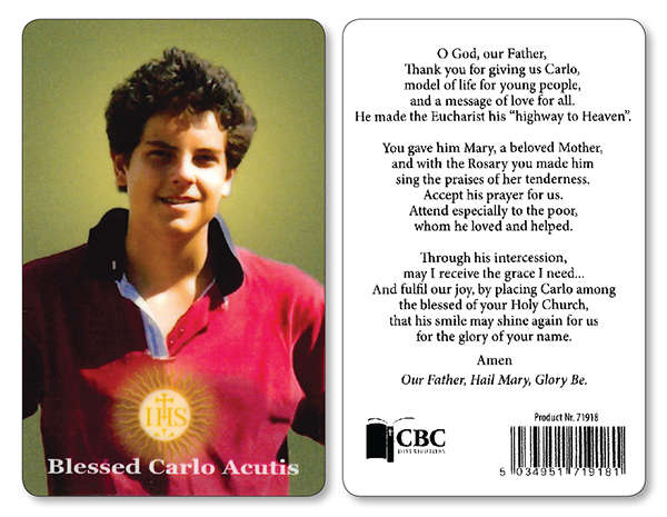 Carlo Acutis- prayer card