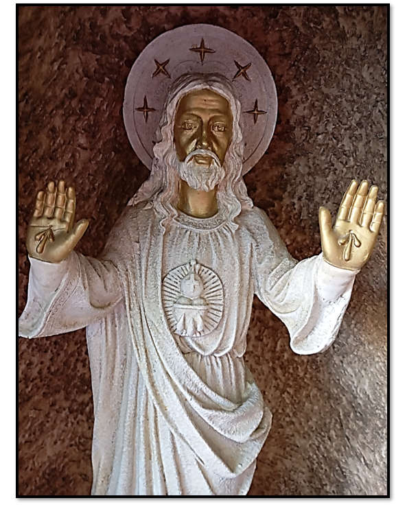 83cm Grotto of Sacred Heart of Jesus with lights