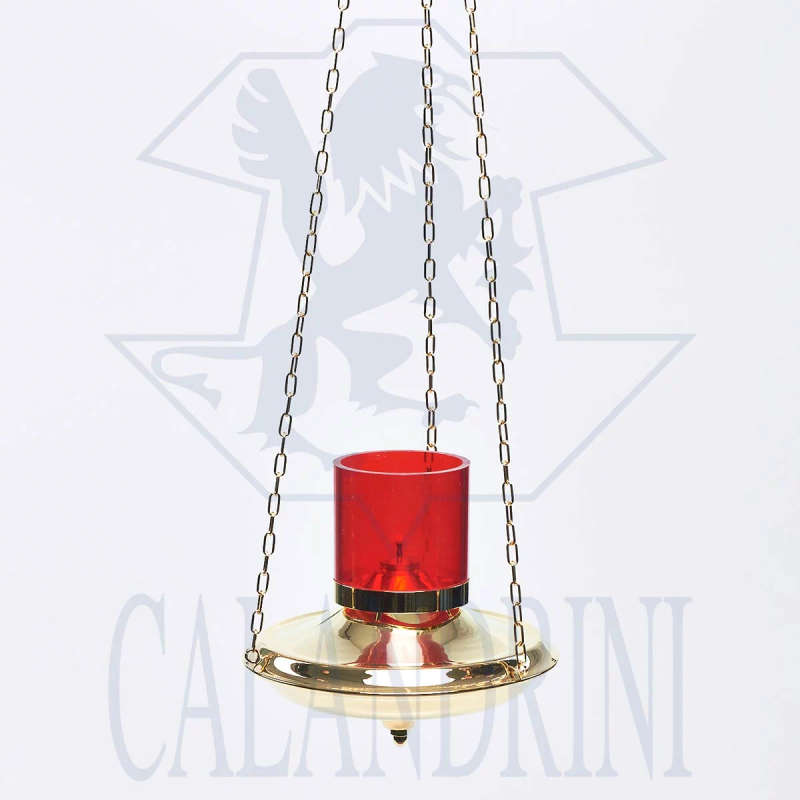 Hanging Sanctuary Oil Lamp with 1 meter brass chains - Italian Import