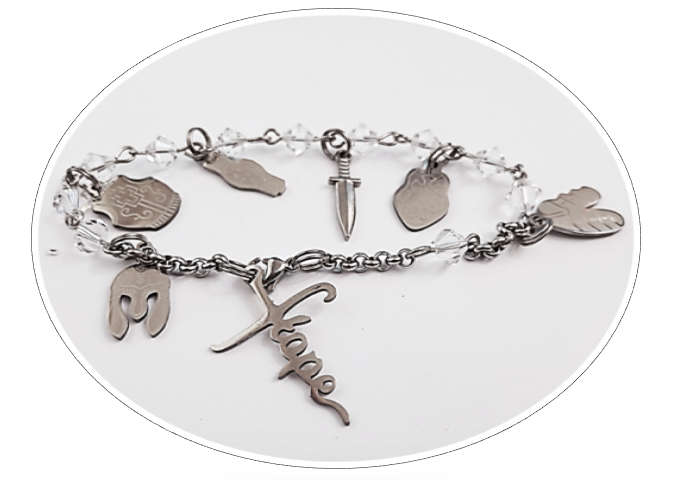 Armour of God Bracelet in Stainless Steel and Preciosa Crystals