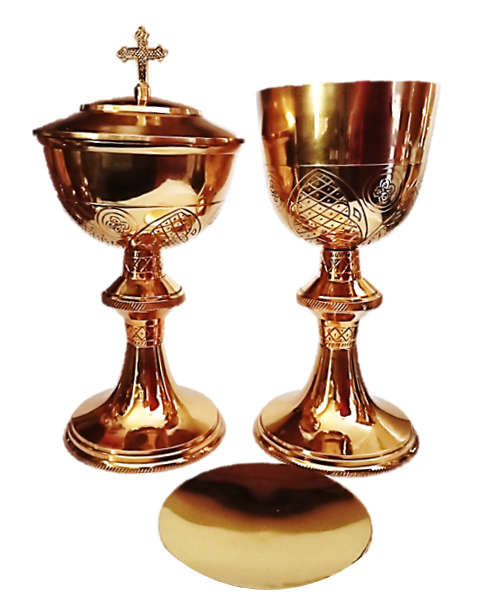 Golden Chalice, Paten & Ciborium Set - Also sold Individually