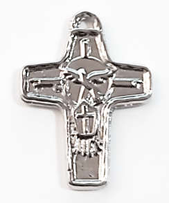 25mm Cross with Dove, Bishop's Mitre & Rays