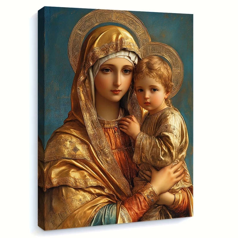 Byzantine Greek Theotokos Orthodox Madonna & Child Icon - Replica