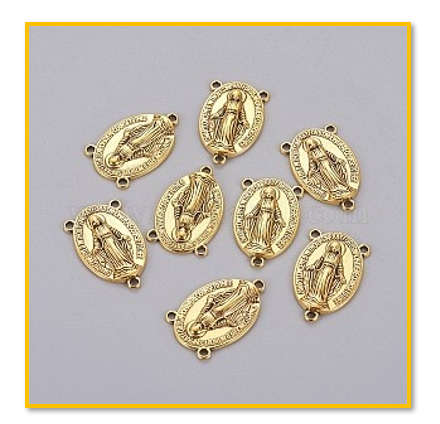 22mm Golden Miraculous Medal Centre Piece