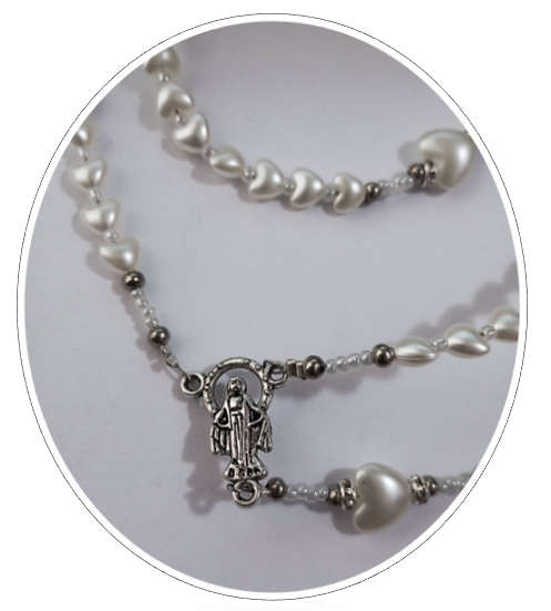 Heart Rosary Delicate - Threaded Design