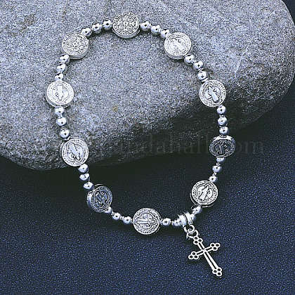 Stainless steel St Benedict Bracelet