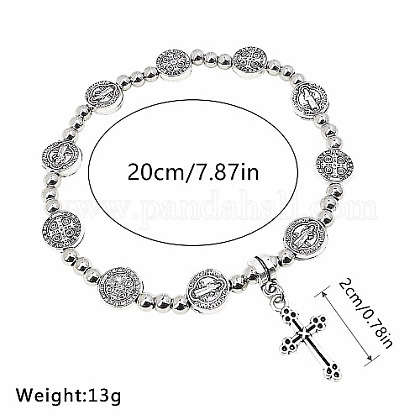Stainless steel St Benedict Bracelet