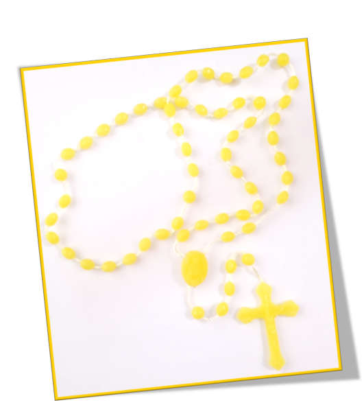 Sunshine Yellow Cord Plastic Rosary