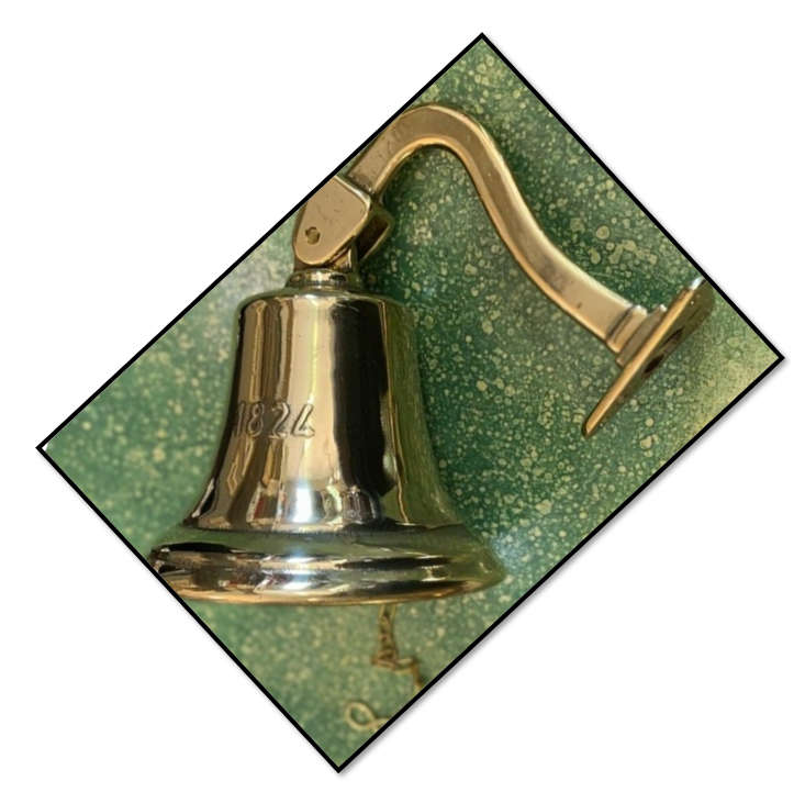 Bell Brass - Wall Mount - 12.5cm diameter - Italian Import