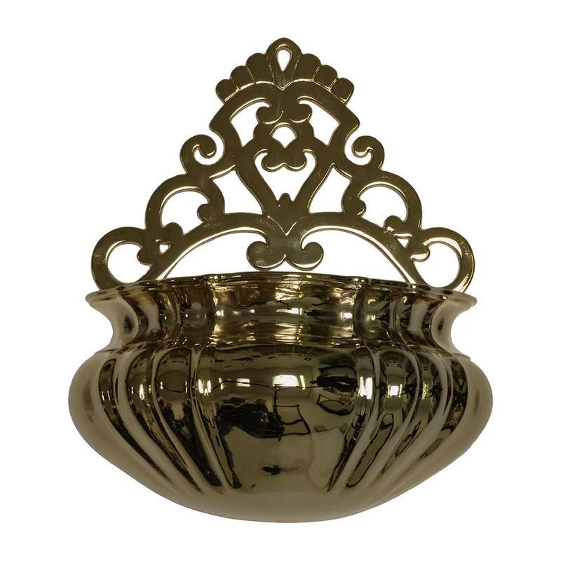 30cm Brass Holy Water Wall Font
