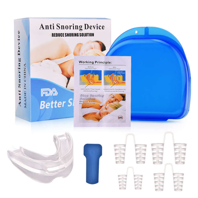 Anti Snoring nasal plug tooth holder Anti Snoring tooth cover plus 4 size hollow Anti Snoring nasal