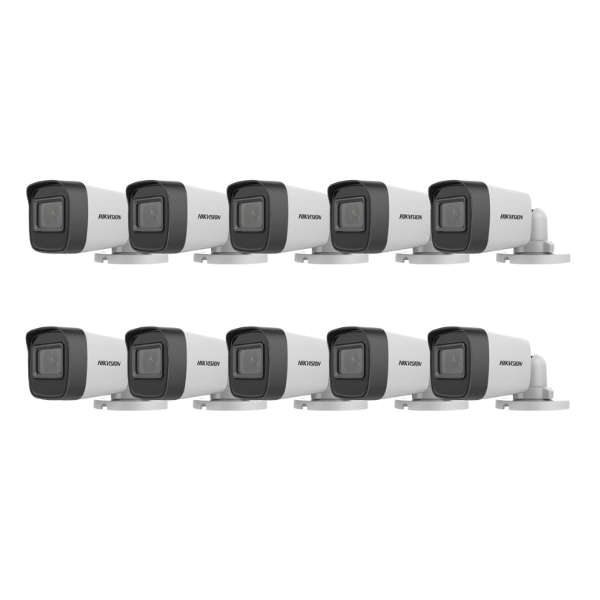 Pack of 10 Hikvision 2MP IR Bullet Camera , HD1080P, 20M Night Vision