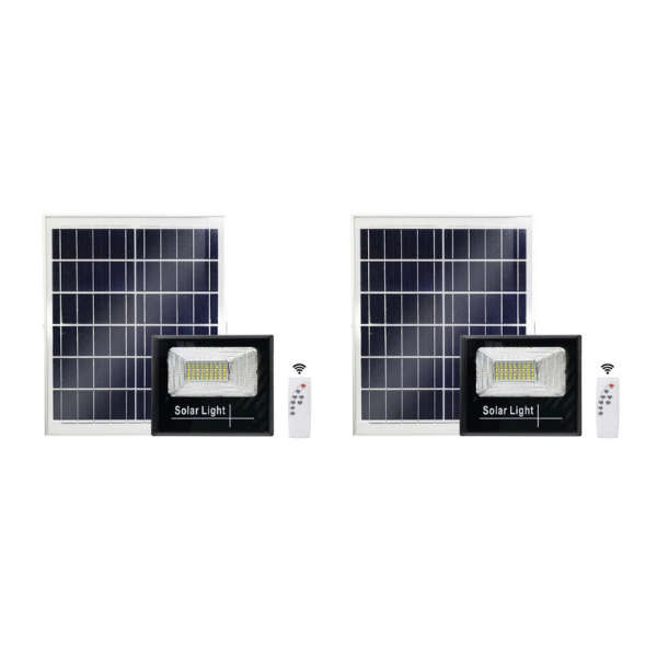 ** Pack of 2** Solar 1200W LED Flood Light with remote control