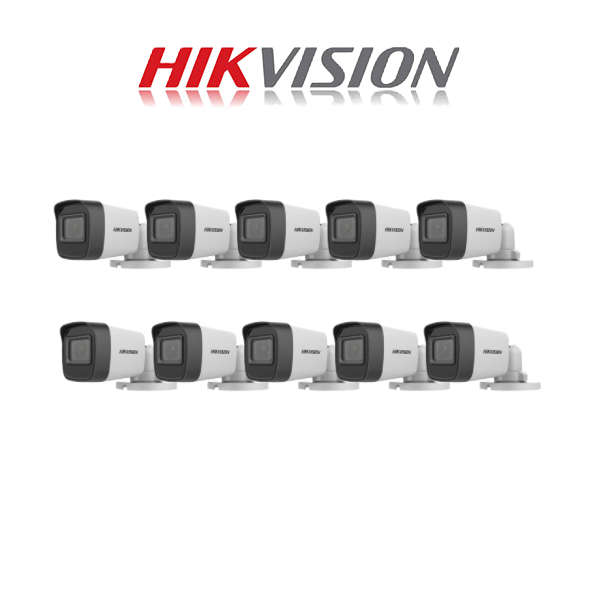 Pack of 10 Hikvision 2MP IR Bullet Camera , HD1080P, 20M Night Vision