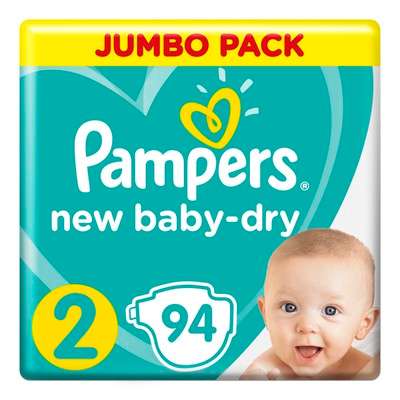 Image result for Pampers New Baby Dry 94 Jumbo Pack Size 2
