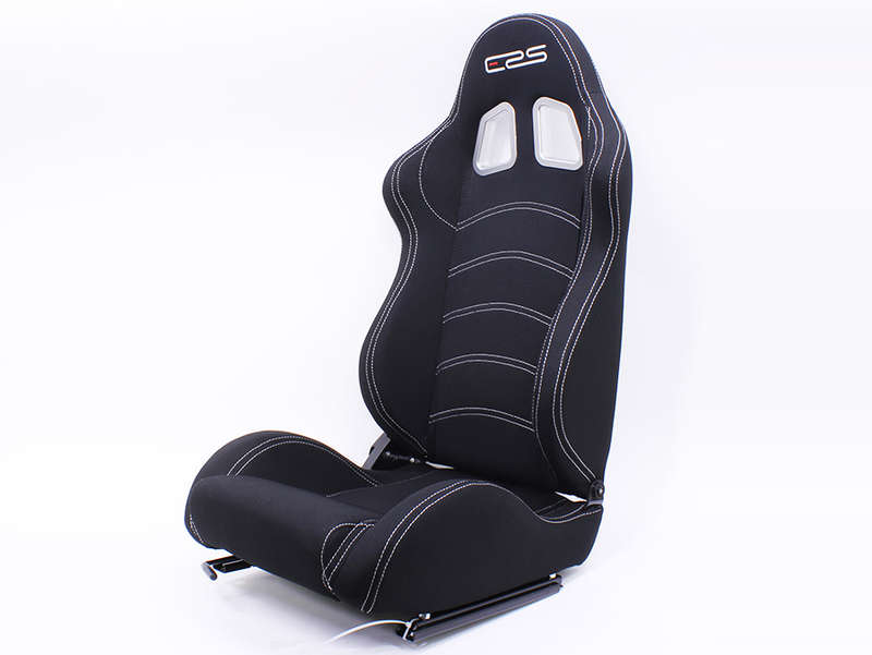 Evo Black &amp; White Stitch Reclinable  Racing Seat
