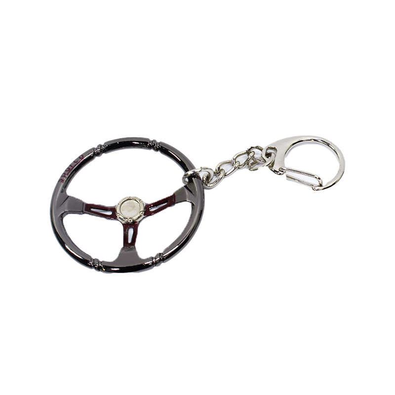 Sport Steering Wheel Design Keyring (Red)
