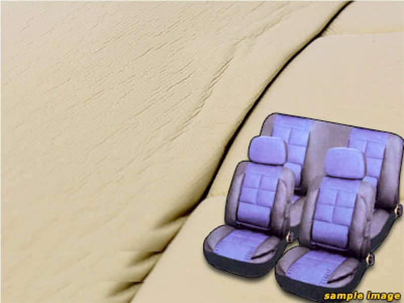 Leather Touch Padded Seat Cover Set (beige)