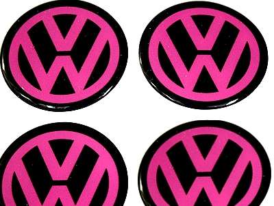 VW Black and Purple wheel center cap decals