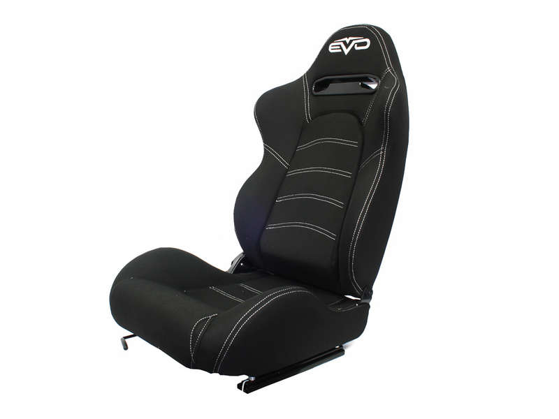 Evo Tuning Reclinable GT Racing Seats with White Stitch
