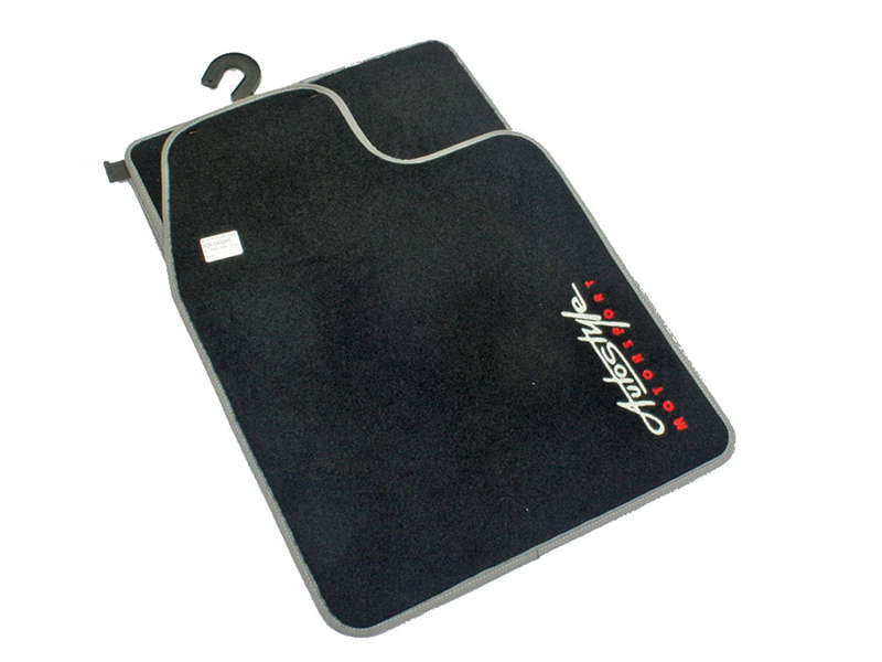 Autostyle Velour Black & Grey Floor Mats