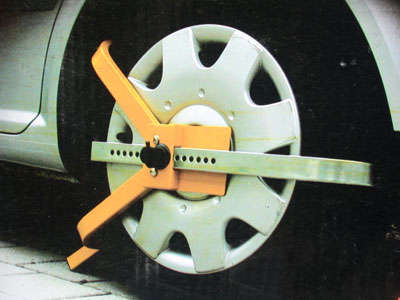 Car Security Wheel Clamp suitable for 13", 14" &amp; 15" Wheels
