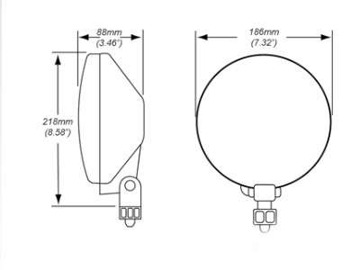 Hella Comet 700FF Spotlamps