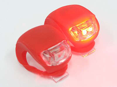 Universal Silicon & LED Bicycle Flashing Light (pair)