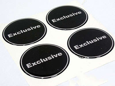 Wheel Decal Sticker "Exclusive" Design (set of 4)