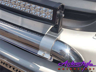 Universal Satin Black Bar Bracket for Spotlamps 66mm (pair)