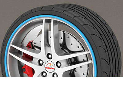 Adhesive Wheel Decoration Stickers (set of 16)