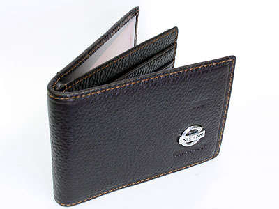 Nissan Dark Brown Leather CardHolder Wallet