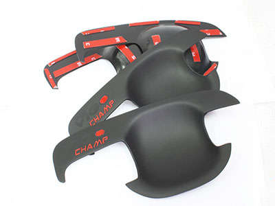 Toyota Hilux 2015 Matt Black Handle Scratch Plates (set)
