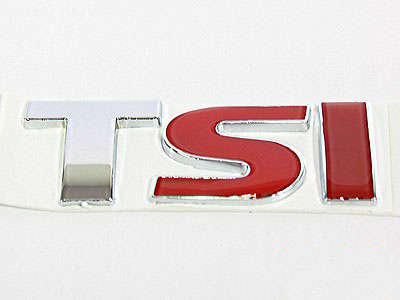 VW Tsi Chrome Badge Sticker