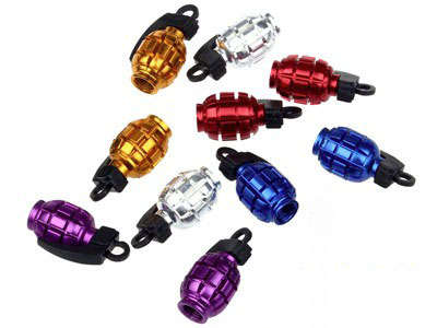 Hand Grenade Design Tyre Valve Caps