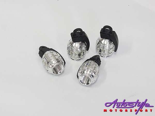 Hand Grenade Design Tyre Valve Caps