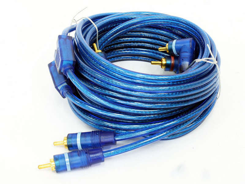 ICE Power 2 into 4 Blue Double SHield RCA Cabling